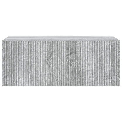 Wandbeugel TV-kast Grijs sonoma 78,5 x 41 x 30 cm Bewerkt hout