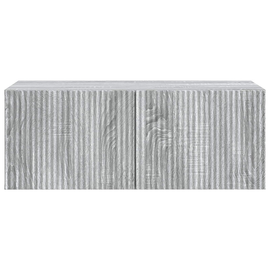 Wandbeugel TV-kast Grijs sonoma 78,5 x 41 x 30 cm Bewerkt hout