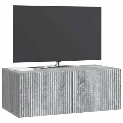 Wandbeugel TV-kast Grijs sonoma 78,5 x 41 x 30 cm Bewerkt hout