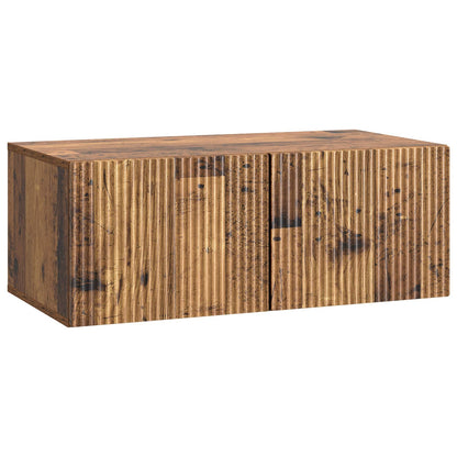 Wandbeugel TV-kast Oud hout 78,5 x 41 x 30 cm Bewerkt hout