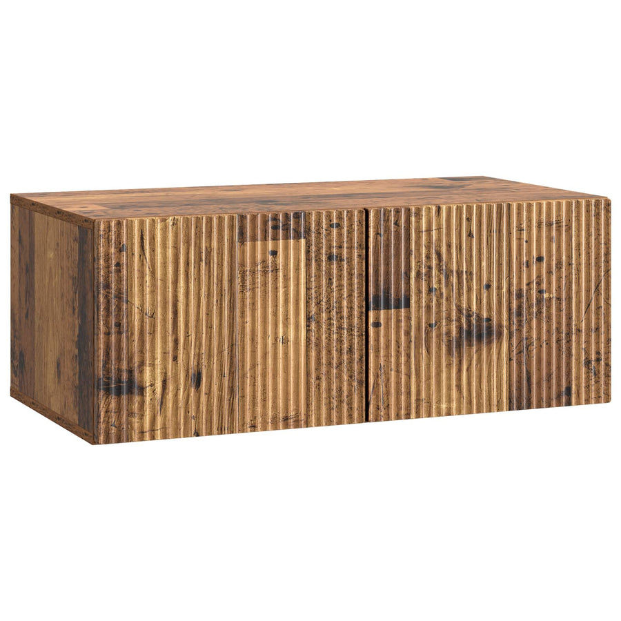 Wandbeugel TV-kast Oud hout 78,5 x 41 x 30 cm Bewerkt hout