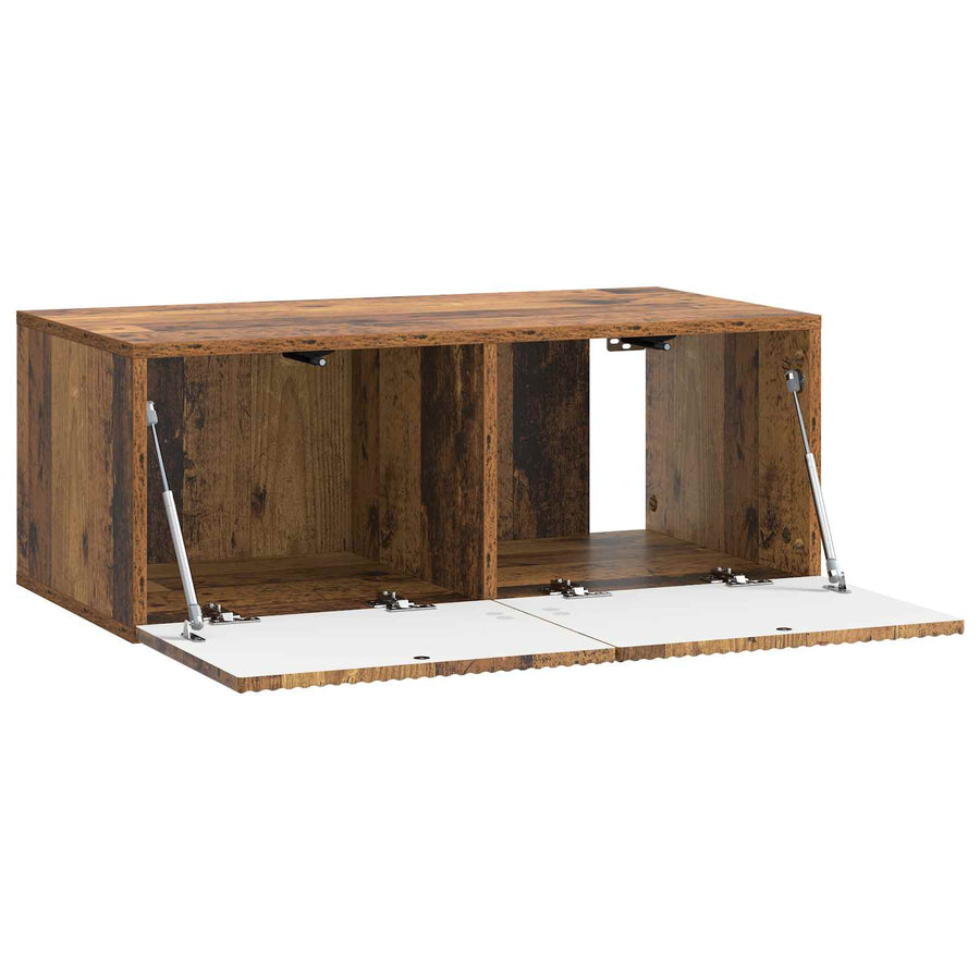 Wandbeugel TV-kast Oud hout 78,5 x 41 x 30 cm Bewerkt hout