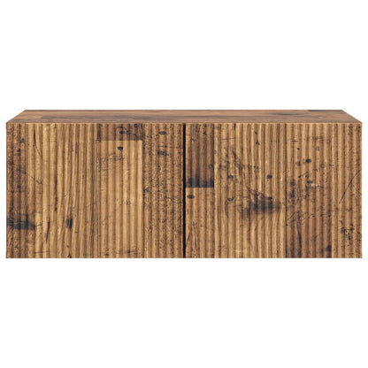Wandbeugel TV-kast Oud hout 78,5 x 41 x 30 cm Bewerkt hout