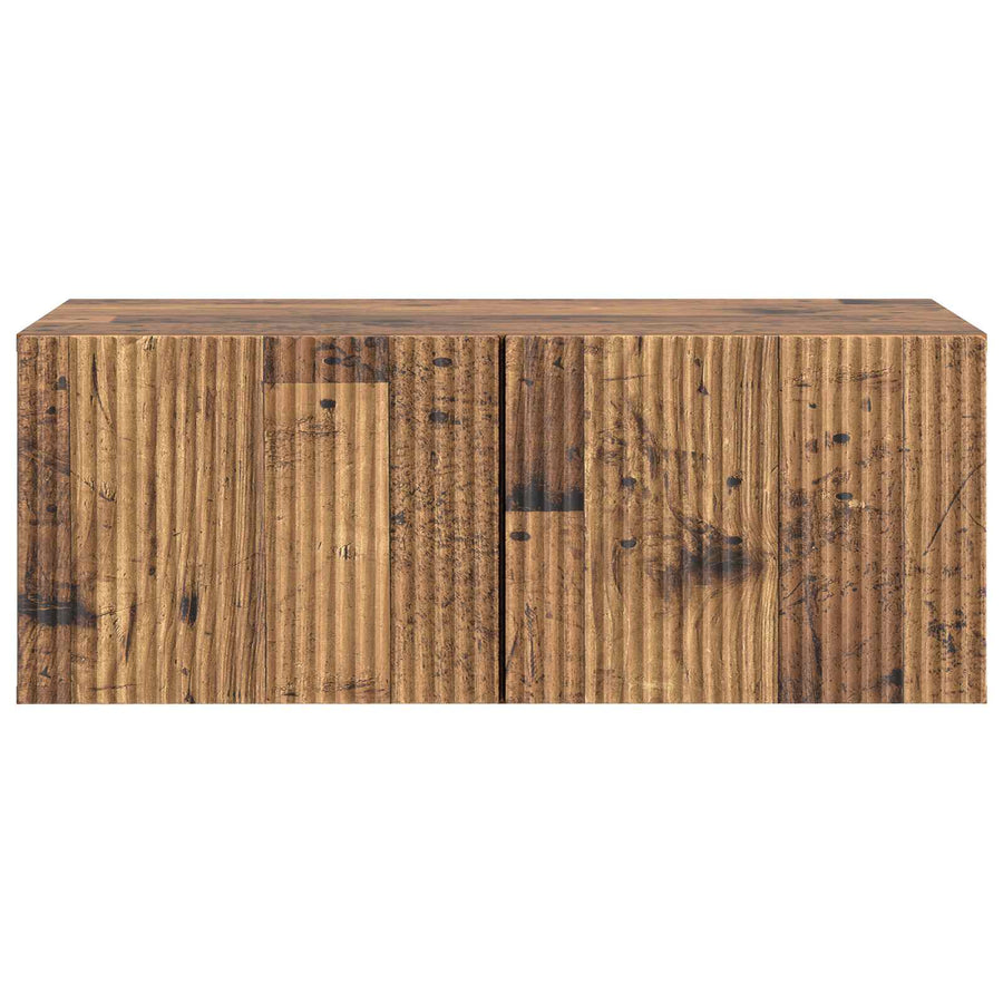 Wandbeugel TV-kast Oud hout 78,5 x 41 x 30 cm Bewerkt hout