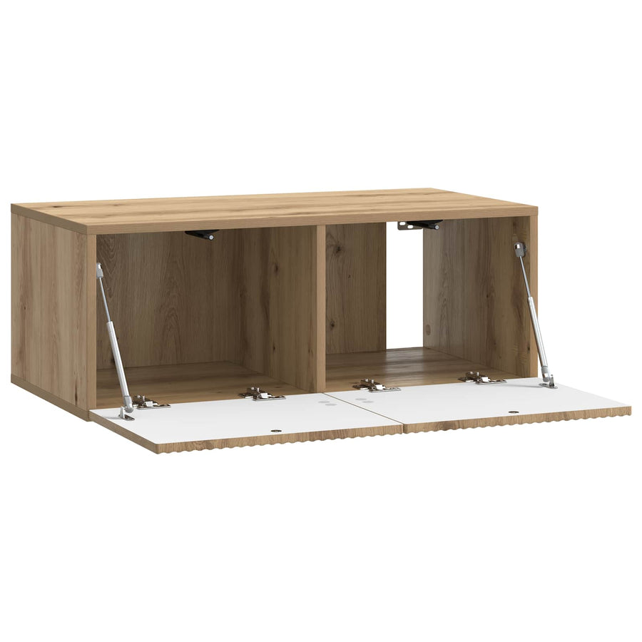Wandbeugel TV-kast Artisanaal eiken 78,5 x 41 x 30 cm
