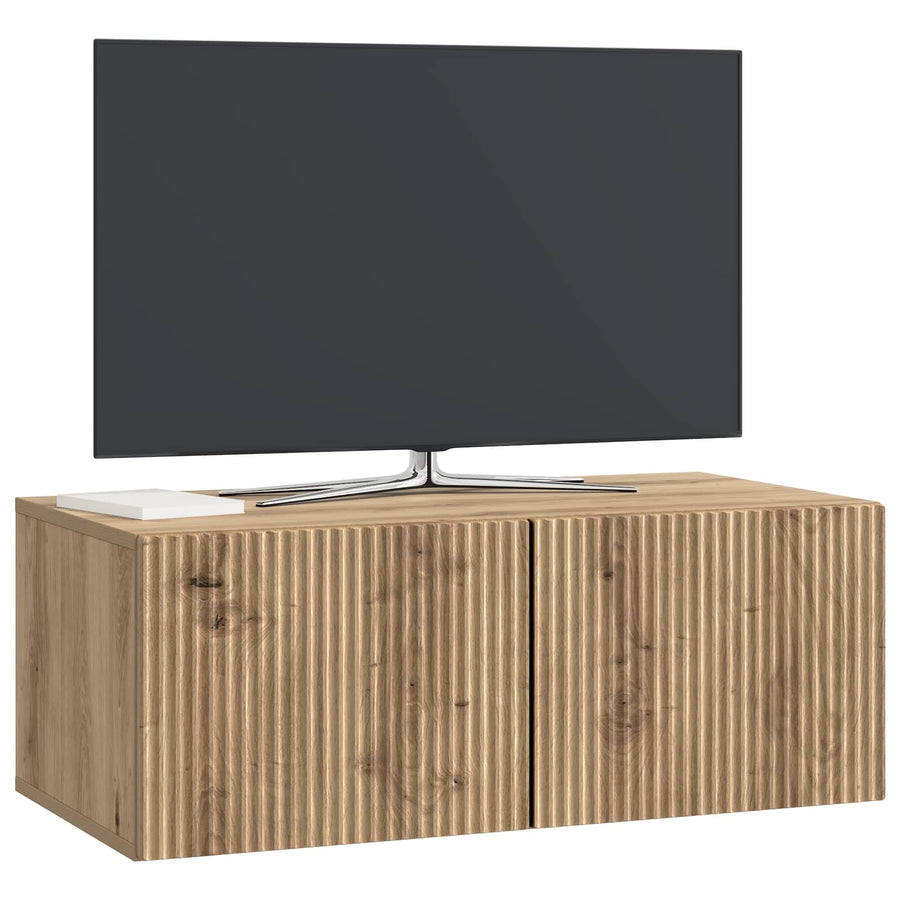 Wandbeugel TV-kast Artisanaal eiken 78,5 x 41 x 30 cm