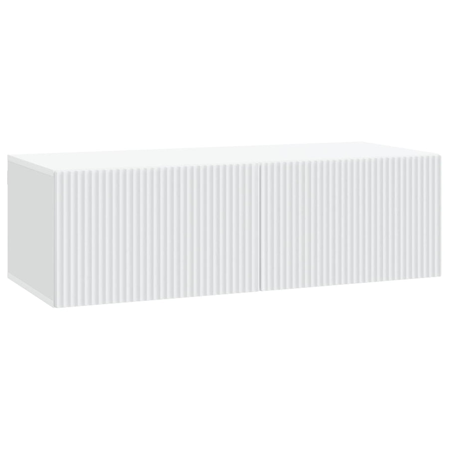 Wandbeugel TV-kast Wit 98 x 41 x 30 cm Bewerkt hout