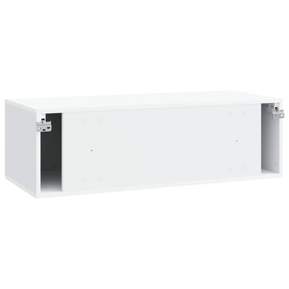 Wandbeugel TV-kast Wit 98 x 41 x 30 cm Bewerkt hout