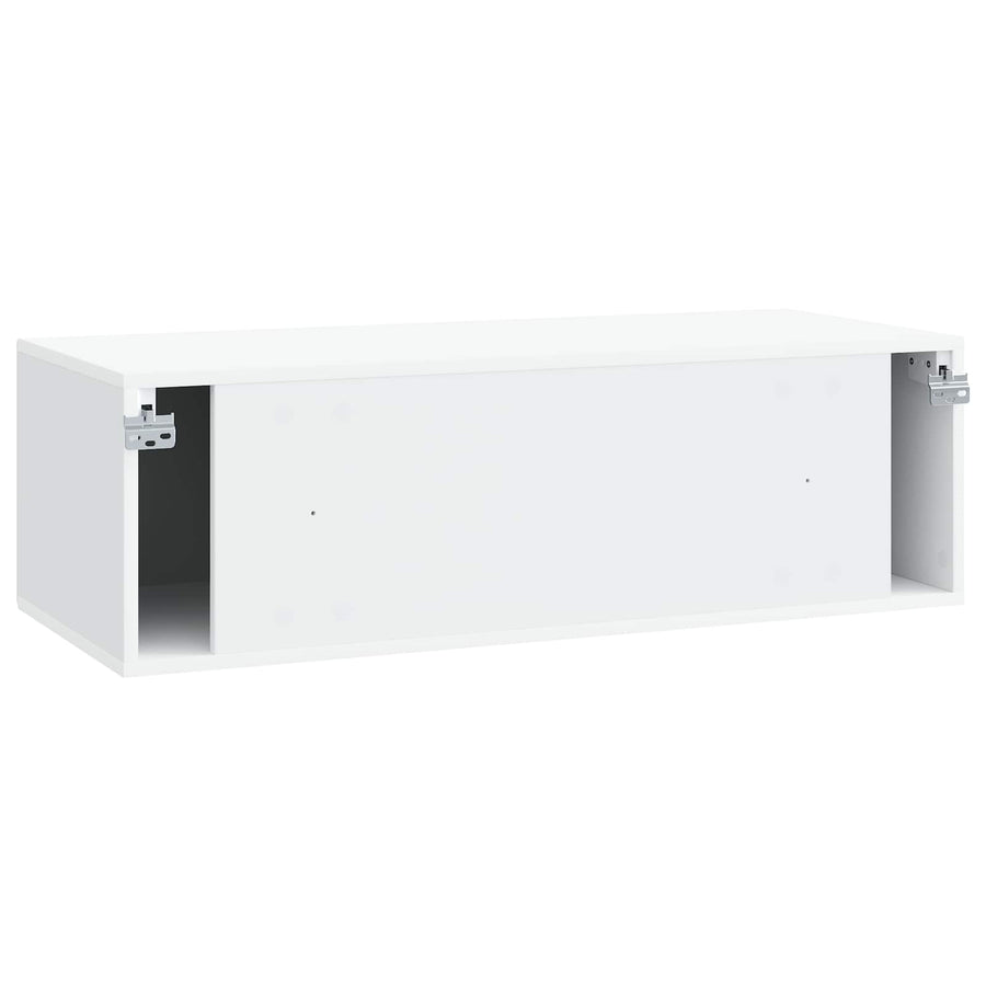 Wandbeugel TV-kast Wit 98 x 41 x 30 cm Bewerkt hout