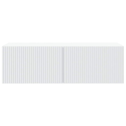 Wandbeugel TV-kast Wit 98 x 41 x 30 cm Bewerkt hout