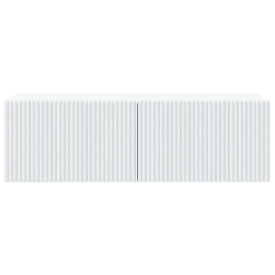 Wandbeugel TV-kast Wit 98 x 41 x 30 cm Bewerkt hout
