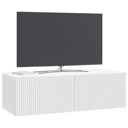 Wandbeugel TV-kast Wit 98 x 41 x 30 cm Bewerkt hout