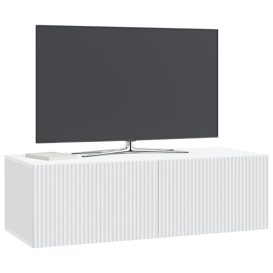 Wandbeugel TV-kast Wit 98 x 41 x 30 cm Bewerkt hout