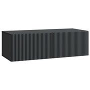 Wandkast TV 98x41x30 cm bewerkt hout zwart