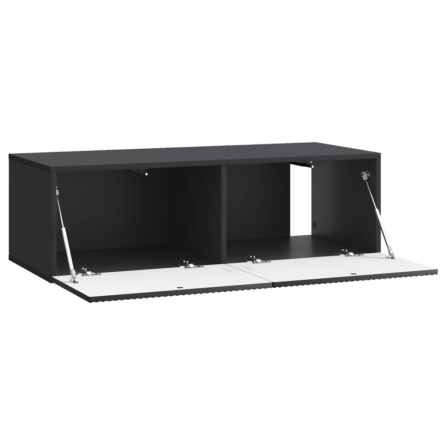 Wandbeugel TV-kast Zwart 98 x 41 x 30 cm Bewerkt hout