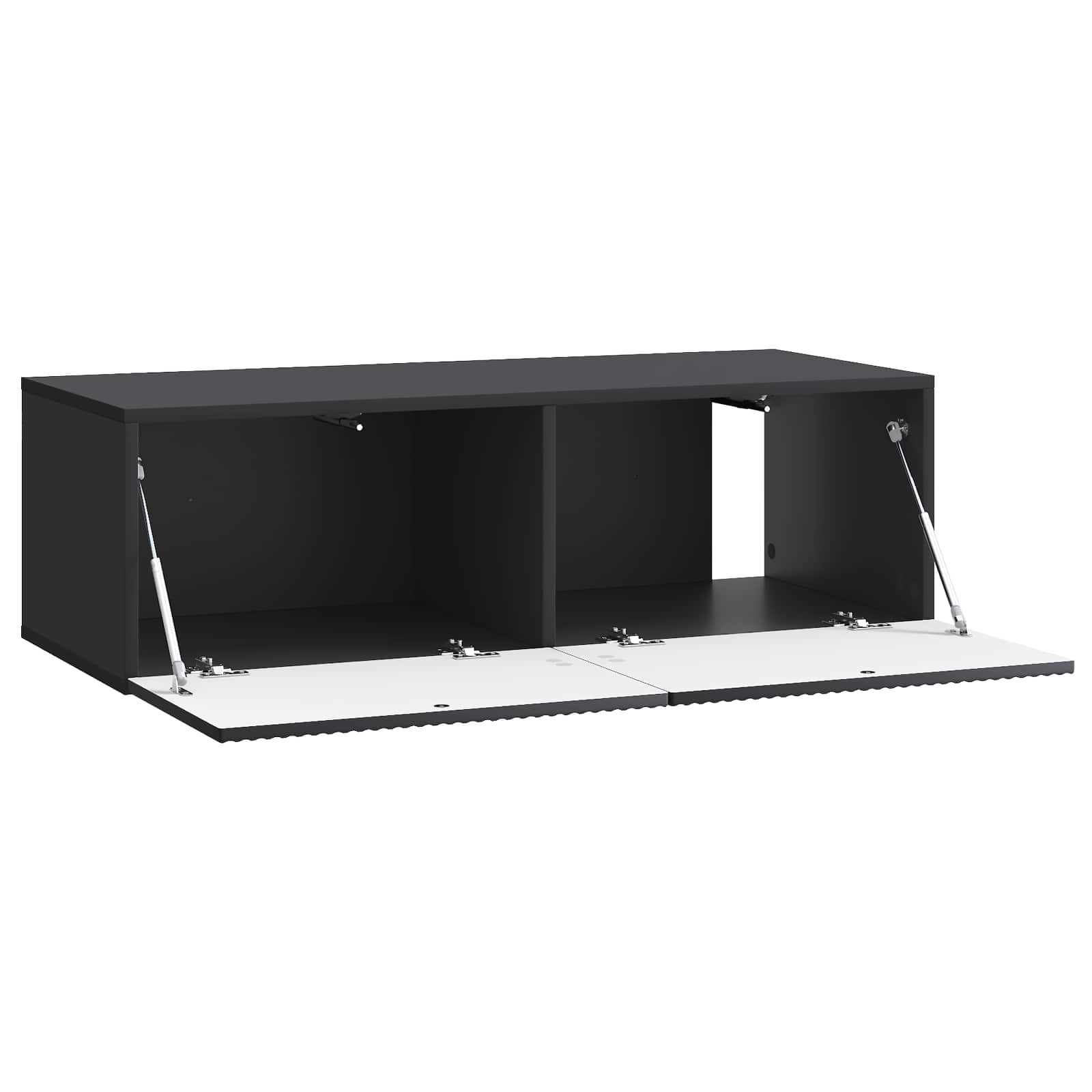 Wandbeugel TV-kast Zwart 98 x 41 x 30 cm Bewerkt hout