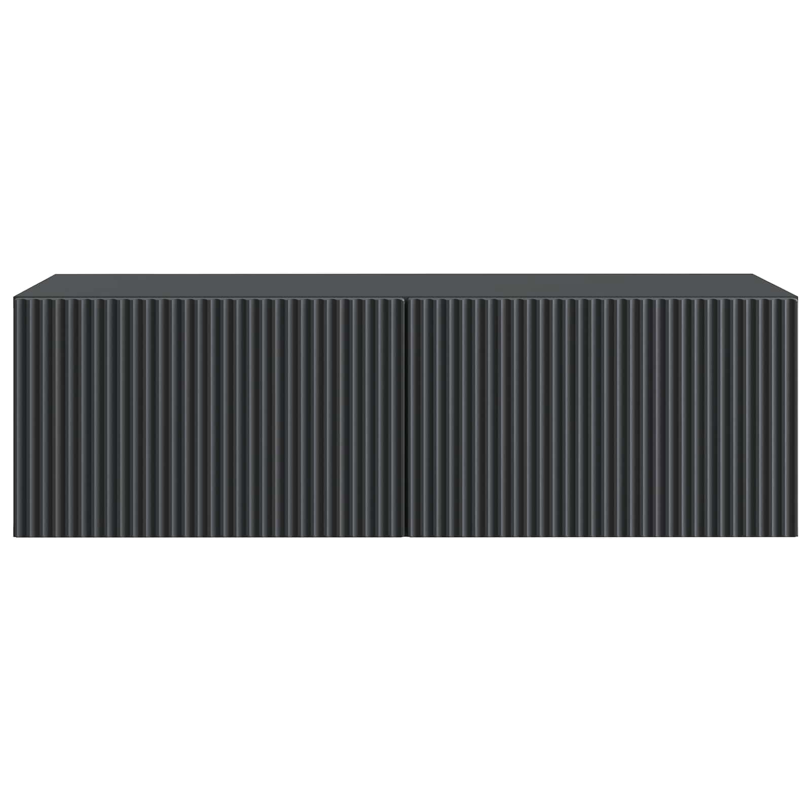 Wandbeugel TV-kast Zwart 98 x 41 x 30 cm Bewerkt hout