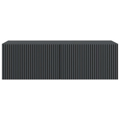 Wandbeugel TV-kast Zwart 98 x 41 x 30 cm Bewerkt hout