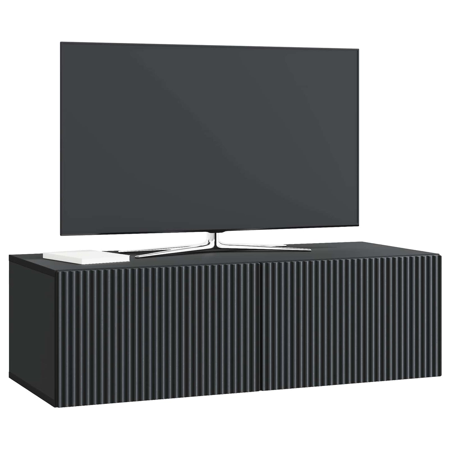 Wandbeugel TV-kast Zwart 98 x 41 x 30 cm Bewerkt hout