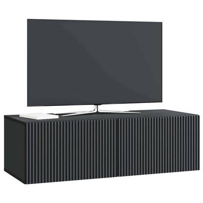 Wandbeugel TV-kast Zwart 98 x 41 x 30 cm Bewerkt hout
