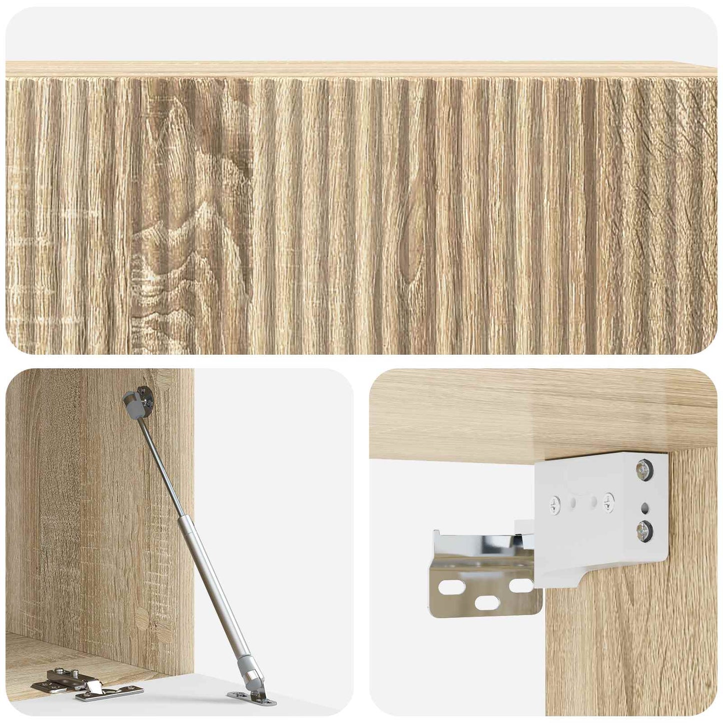 Wandbeugel TV-kast Sonoma Eiken 98 x 41 x 30 cm Bewerkt hout