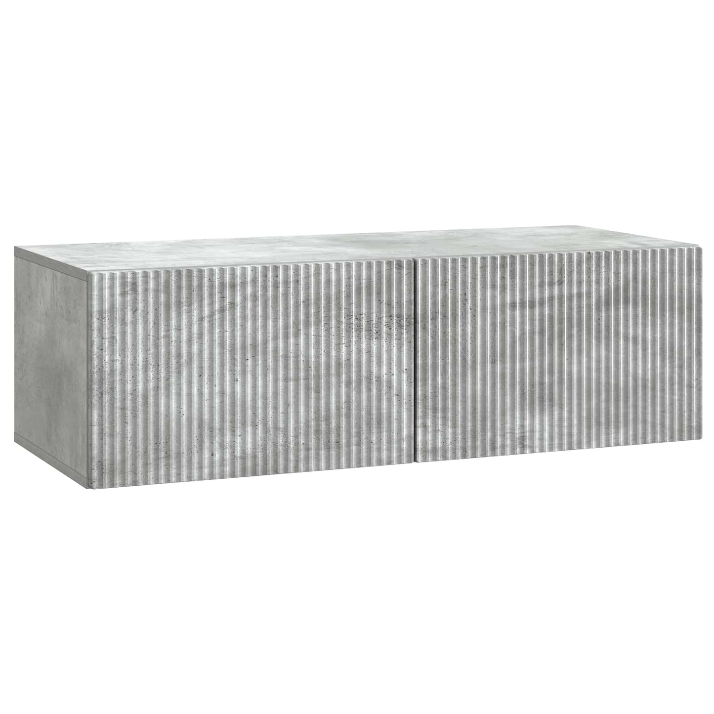 Wandbeugel TV-kast Betongrijs 98 x 41 x 30 cm Bewerkt hout