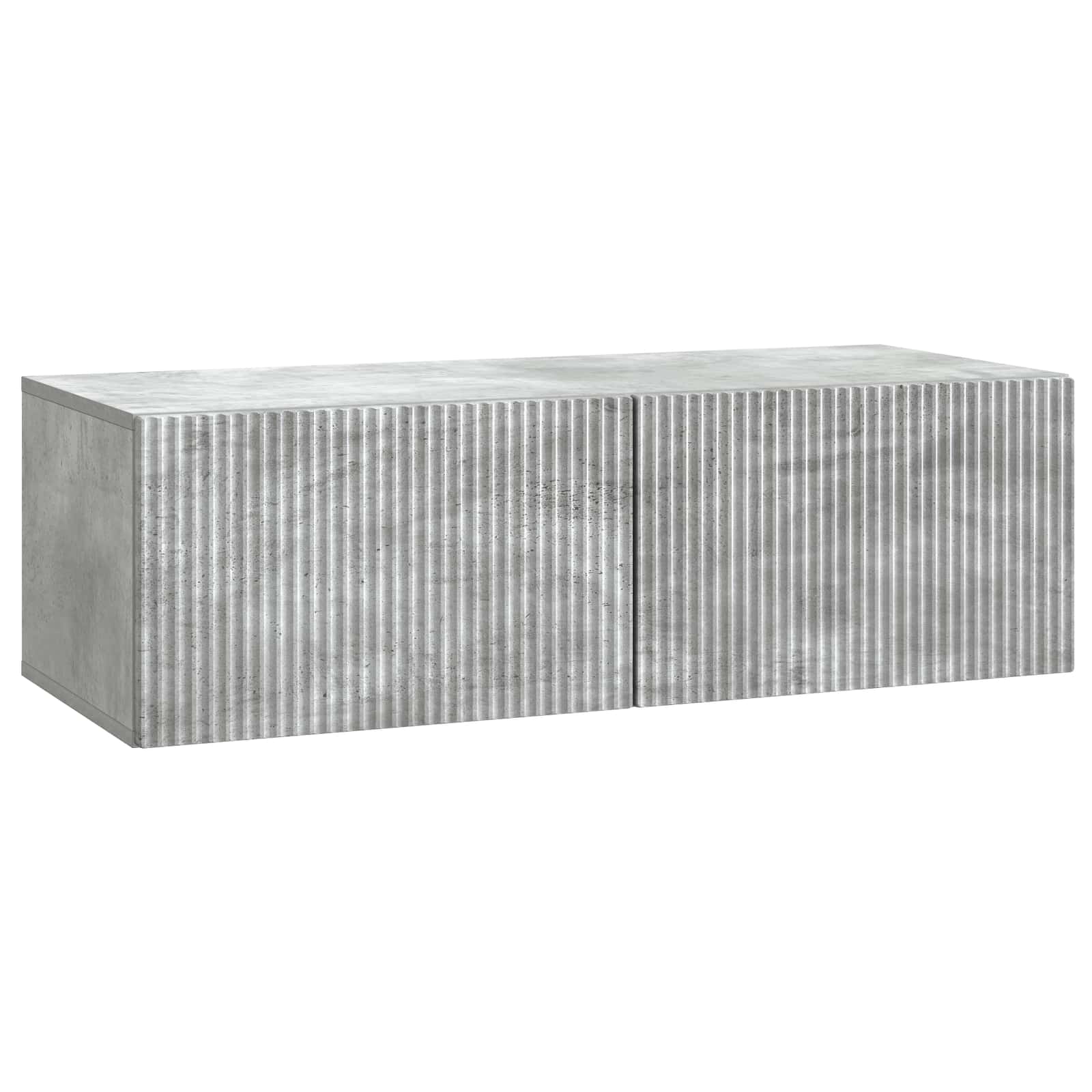 Wandbeugel TV-kast Betongrijs 98 x 41 x 30 cm Bewerkt hout