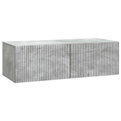 Wandbeugel TV-kast Betongrijs 98 x 41 x 30 cm Bewerkt hout