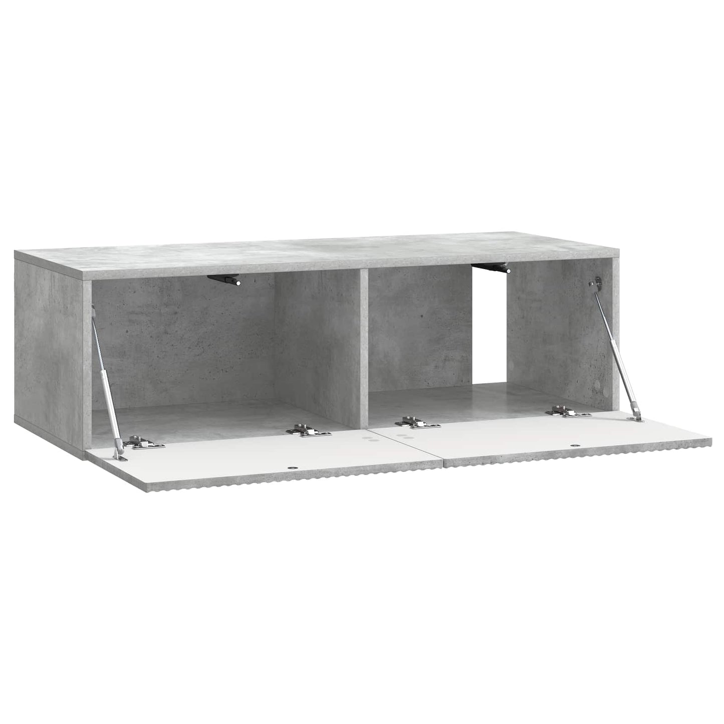 Wandbeugel TV-kast Betongrijs 98 x 41 x 30 cm Bewerkt hout