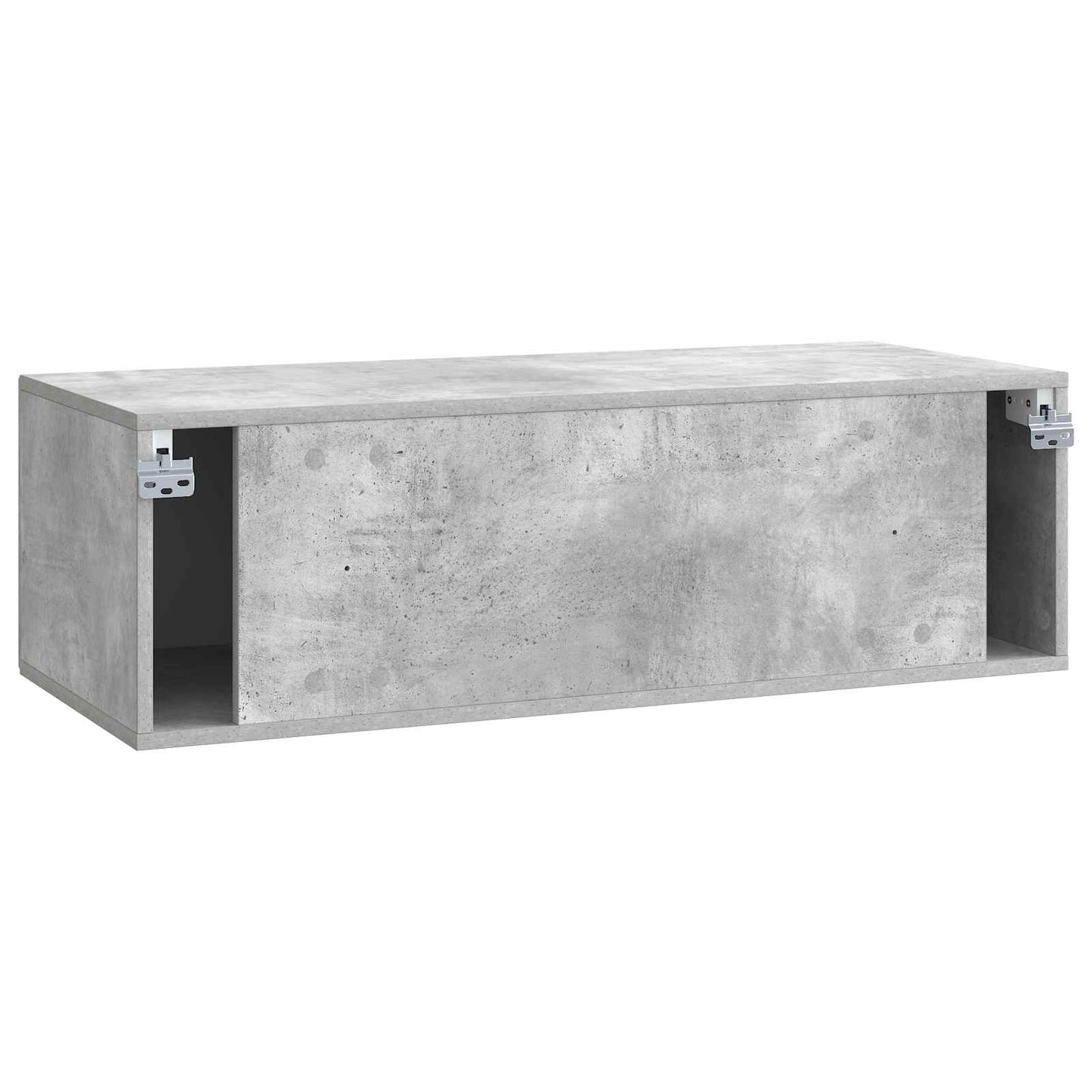 Wandbeugel TV-kast Betongrijs 98 x 41 x 30 cm Bewerkt hout