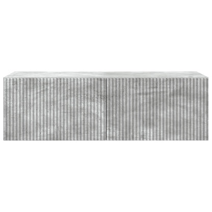 Wandbeugel TV-kast Betongrijs 98 x 41 x 30 cm Bewerkt hout