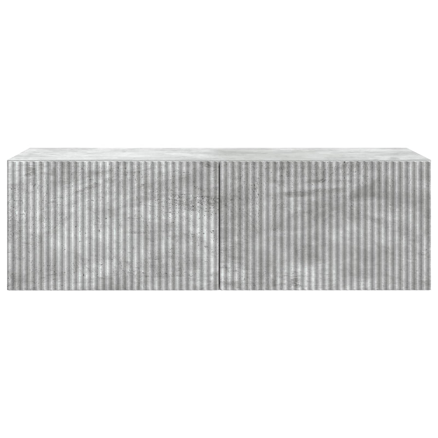 Wandbeugel TV-kast Betongrijs 98 x 41 x 30 cm Bewerkt hout