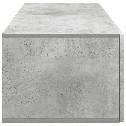 Wandbeugel TV-kast Betongrijs 98 x 41 x 30 cm Bewerkt hout