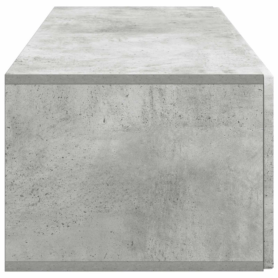 Wandbeugel TV-kast Betongrijs 98 x 41 x 30 cm Bewerkt hout