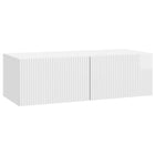 Tv-meubel 98x41x30 cm hoogglans wit bewerkt hout