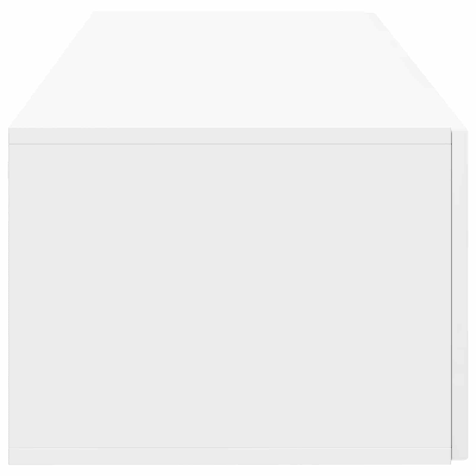 Wandbeugel TV-kast Hoogglans Wit 98 x 41 x 30 cm Bewerkt hout