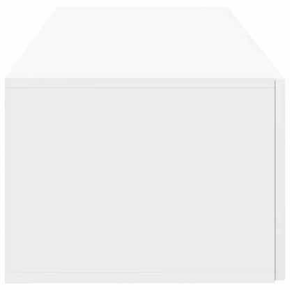 Wandbeugel TV-kast Hoogglans Wit 98 x 41 x 30 cm Bewerkt hout