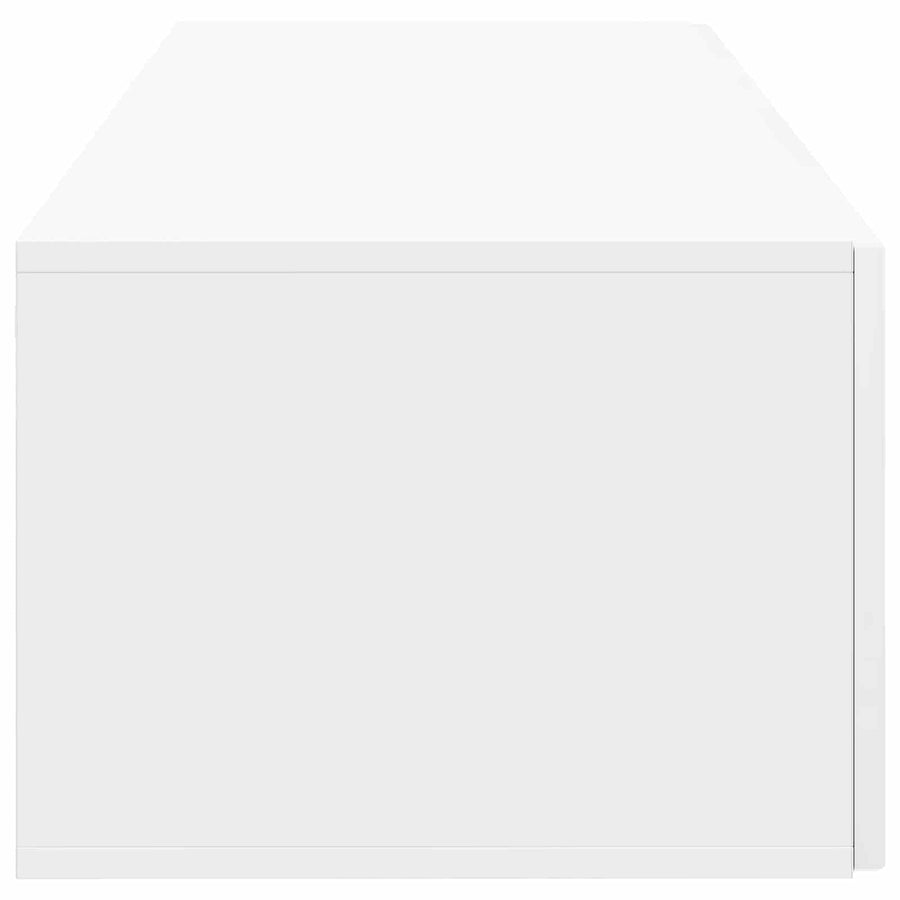 Wandbeugel TV-kast Hoogglans Wit 98 x 41 x 30 cm Bewerkt hout