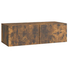 Wall bracket TV cabinet Smoked oak 98 x 41 x 30 cm Engineered wood