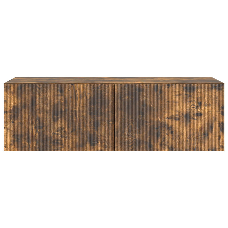 Wandbeugel TV-kast Gerookt eiken 98 x 41 x 30 cm Bewerkt hout