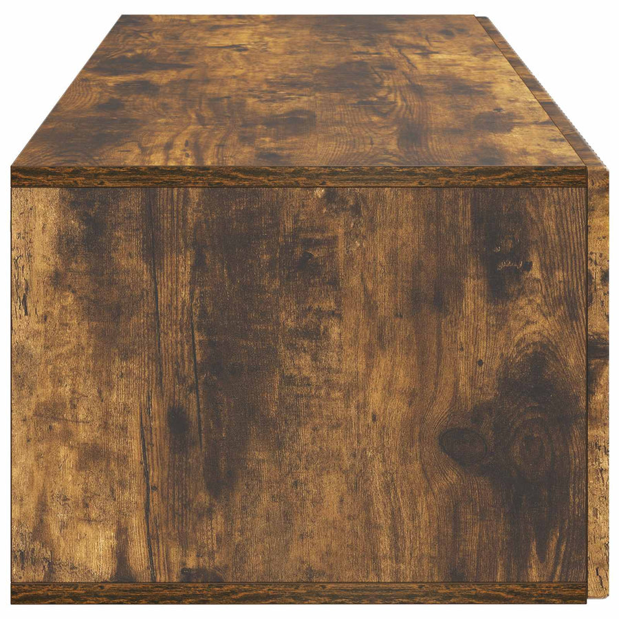 Wandbeugel TV-kast Gerookt eiken 98 x 41 x 30 cm Bewerkt hout