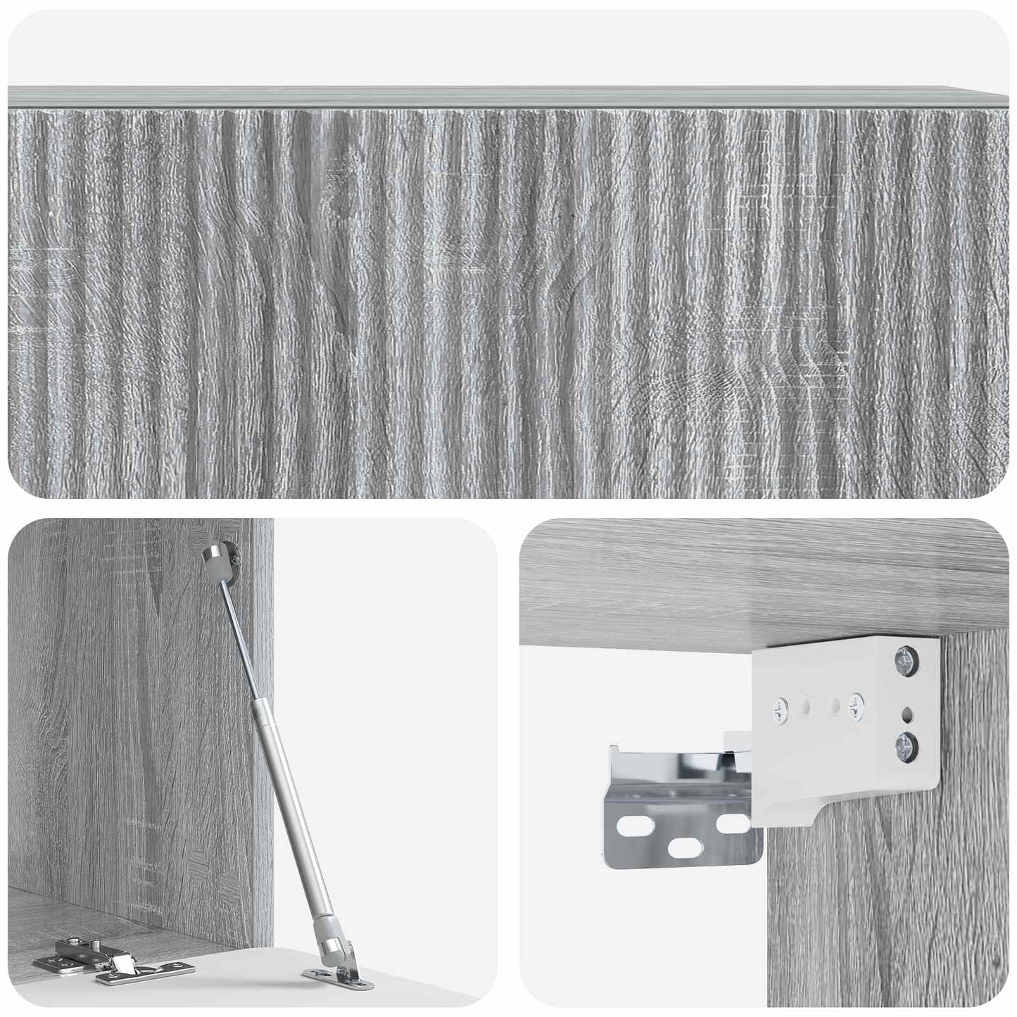 Wandbeugel TV-kast Grijs sonoma 98 x 41 x 30 cm Bewerkt hout