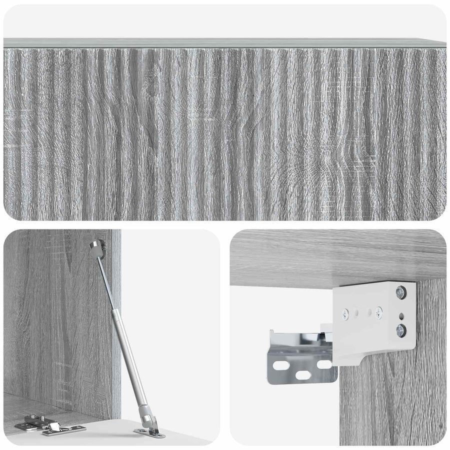 Wandbeugel TV-kast Grijs sonoma 98 x 41 x 30 cm Bewerkt hout