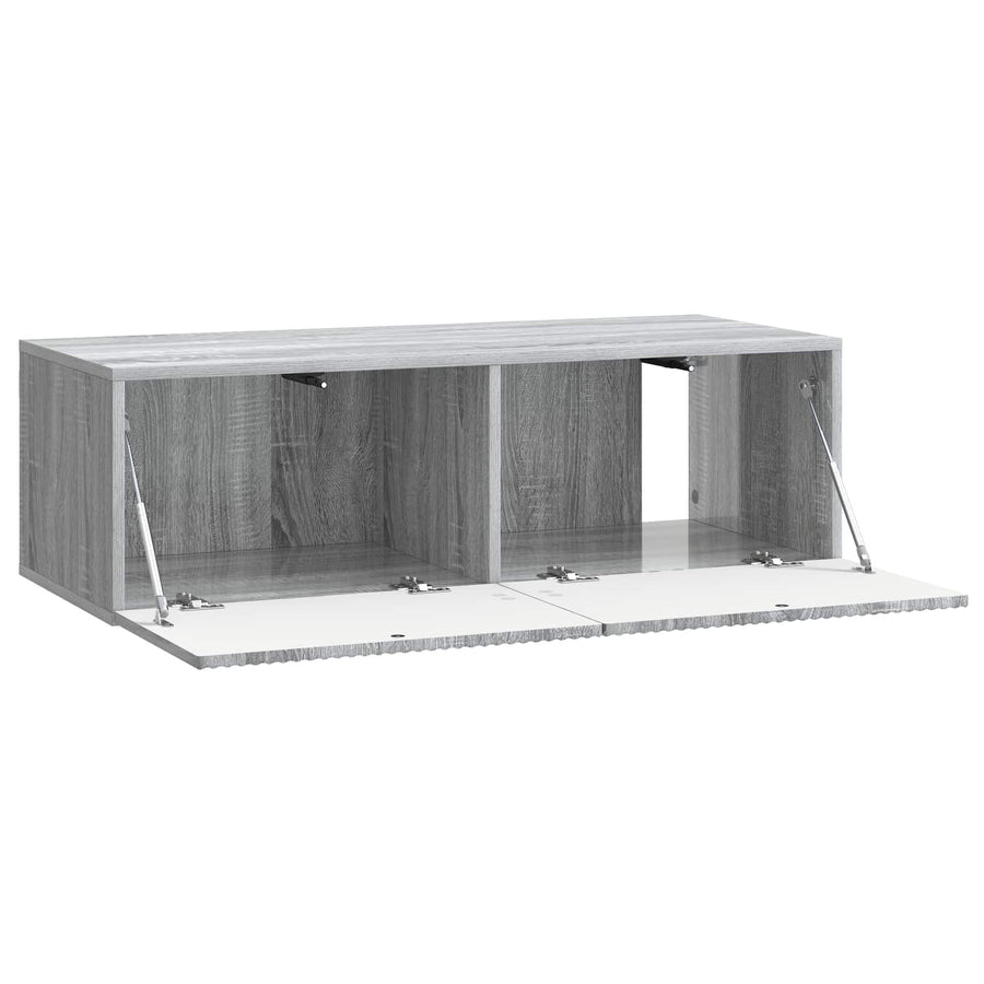 Wandbeugel TV-kast Grijs sonoma 98 x 41 x 30 cm Bewerkt hout