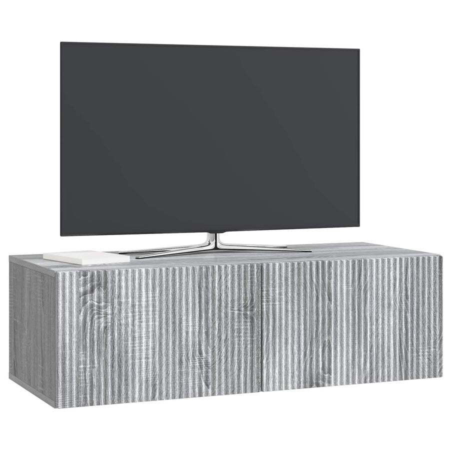 Wandbeugel TV-kast Grijs sonoma 98 x 41 x 30 cm Bewerkt hout