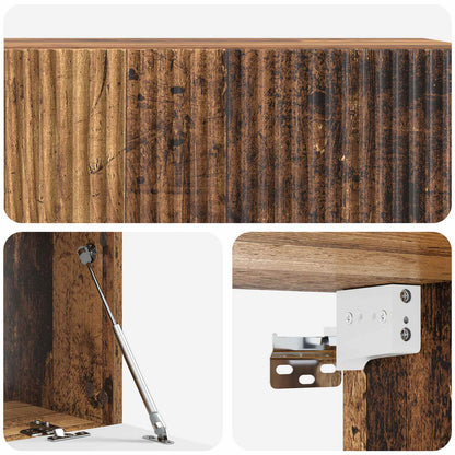 Wandbeugel TV-kast Oud hout 98 x 41 x 30 cm Bewerkt hout