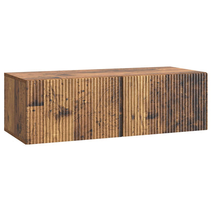 Wandbeugel TV-kast Oud hout 98 x 41 x 30 cm Bewerkt hout