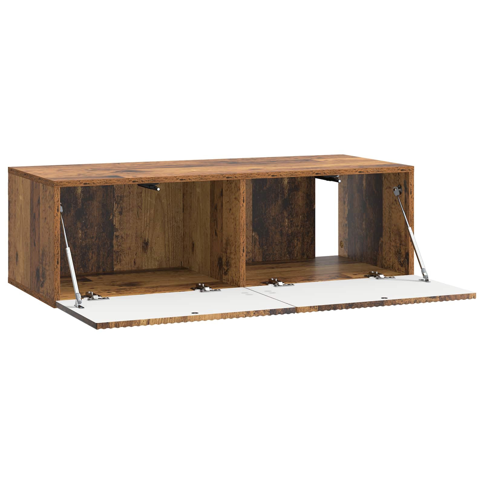 Wandbeugel TV-kast Oud hout 98 x 41 x 30 cm Bewerkt hout