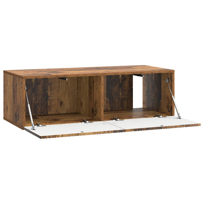 Wandbeugel TV-kast Oud hout 98 x 41 x 30 cm Bewerkt hout