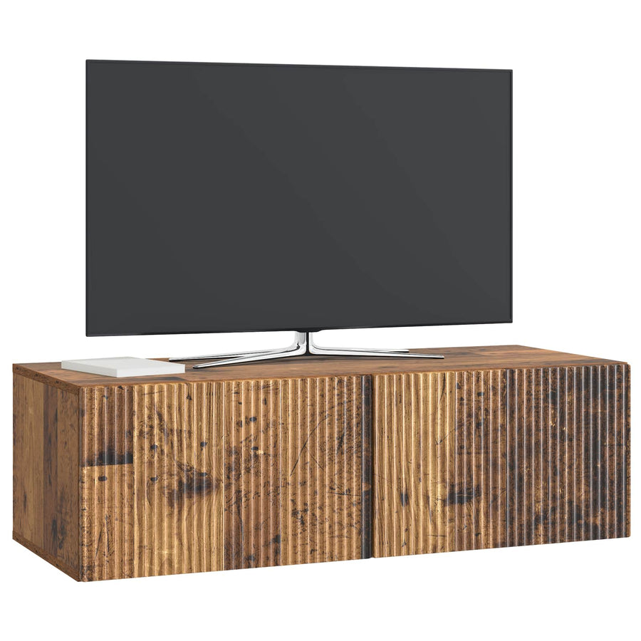 Wandbeugel TV-kast Oud hout 98 x 41 x 30 cm Bewerkt hout